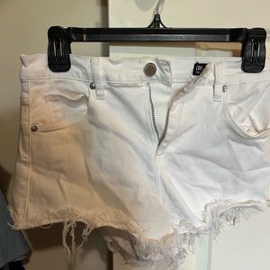 Blank NYC white denim shorts